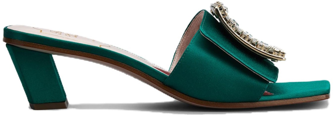 (W) Roger Vivier Tacones Altos Biki Love 'Verde Satén Hebilla Cuadrada' RVW65832610RS0V016 Order (W) Roger Vivier Tacones Altos Biki Love 'Verde Satén Hebilla Cuadrada' RVW65832610RS0V016