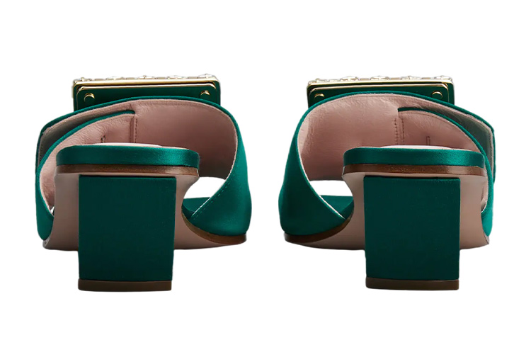 Purchase (W) Roger Vivier Tacones Altos Biki Love 'Verde Satén Hebilla Cuadrada' RVW65832610RS0V016