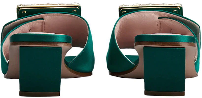 (W) Roger Vivier Tacones Altos Biki Love 'Verde Satén Hebilla Cuadrada' RVW65832610RS0V016 Purchase (W) Roger Vivier Tacones Altos Biki Love 'Verde Satén Hebilla Cuadrada' RVW65832610RS0V016