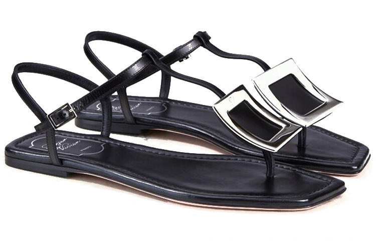 (W) Roger Vivier Bikiviv 'Black Fashion Thong Sandals' 圖 2