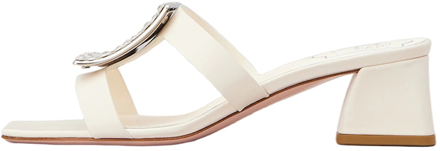 羅傑·維維亞 Bikiviv 水鑽穆勒涼鞋 女款 米白色 Buy 羅傑·維維亞 Bikiviv 水鑽穆勒涼鞋 女款 米白色