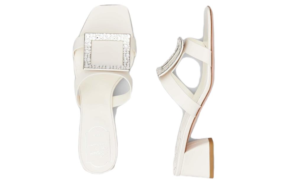 Details for (W) Roger Vivier Bikiviv ''Kristall-Pantoletten - Cremefarben'' RVW53624440BSSC019