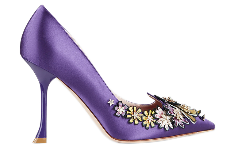 (W) Roger Vivier Blossom High Heels 'Purple Satin' 圖 2