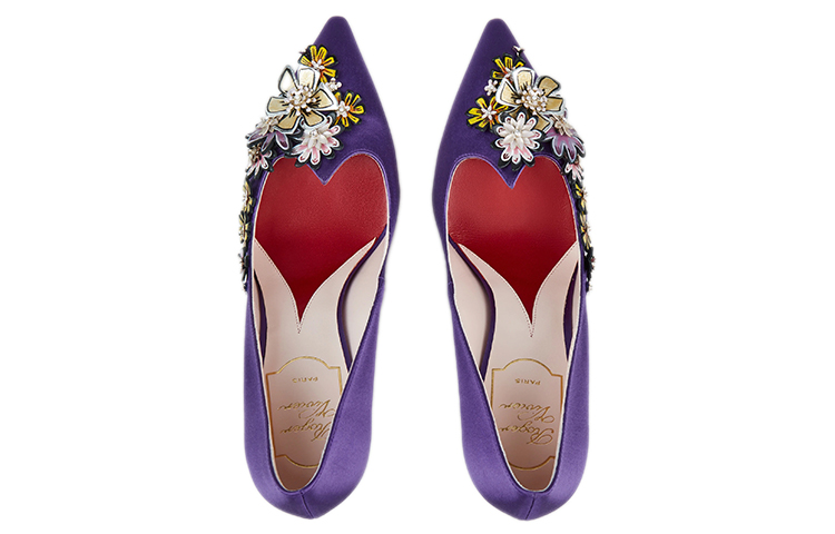 (W) Roger Vivier Blossom High Heels 'Purple Satin' 圖 4