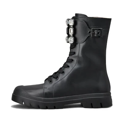 (W) Roger Vivier Boot 'Crystal Buckle Black'