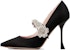 (W) Roger Vivier Bouquet Flower Stiletto Runcing Tanpa Ikatan 'Hitam' RVW53836020RS0B999
