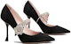 (W) Roger Vivier Bouquet Flower Stiletto Runcing Tanpa Ikatan 'Hitam' RVW53836020RS0B999