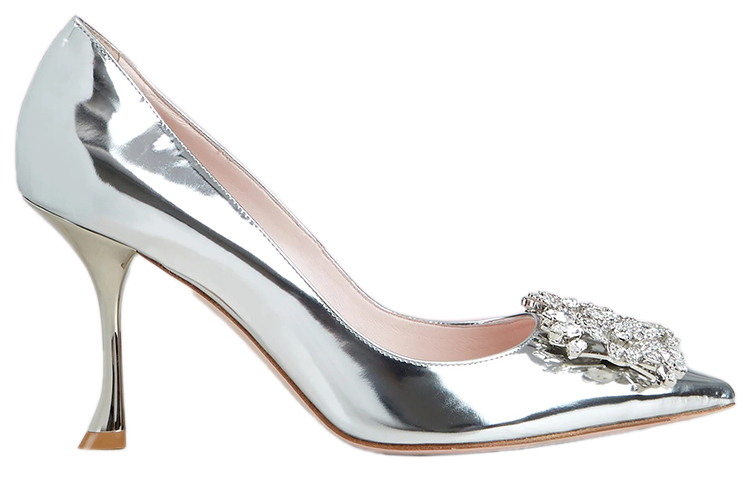(W) Roger Vivier Bouquet Strass Buckle Pumps 'Elegant Pointed Toe Silver' 圖 2