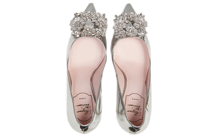(W) Roger Vivier Bouquet Strass Buckle Pumps 'Elegant Pointed Toe Silver' 圖 4
