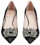 Lookbook (Women) Roger Vivier Bouquet Strass Pointed-Toe Slingback Kitten Heels 'Black' RVW543280206WAB999
