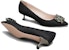 (Women) Roger Vivier Bouquet Strass Pointed-Toe Slingback Kitten Heels 'Black' RVW543280206WAB999