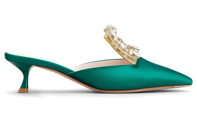 Order (W) Roger Vivier Broche Vivier ''Versailles Grün Satin'' RVW54329590ONU1S91