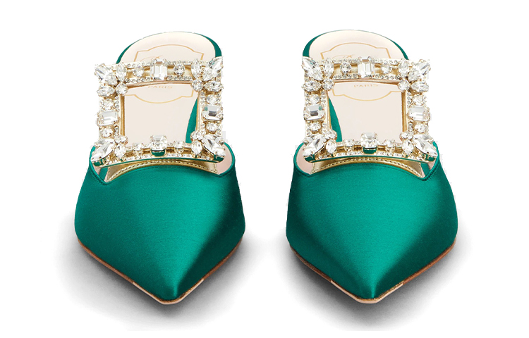 Lookbook (W) Roger Vivier Broche Vivier ''Versailles Grün Satin'' RVW54329590ONU1S91