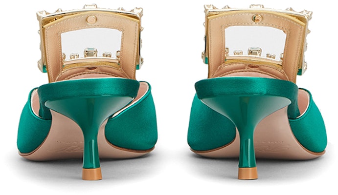 (Women) Roger Vivier Broche Vivier 'Versailles Green Satin' RVW54329590ONU1S91 Shop (Women) Roger Vivier Broche Vivier 'Versailles Green Satin' RVW54329590ONU1S91