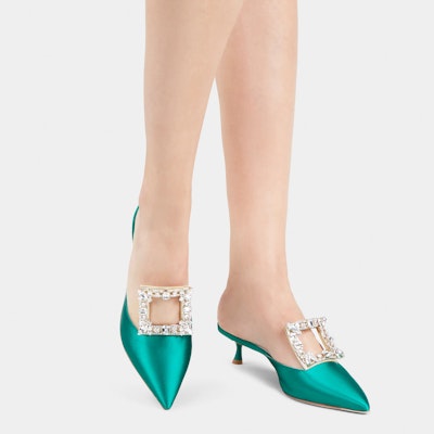 (Women) Roger Vivier Broche Vivier 'Versailles Green Satin' RVW54329590ONU1S91 Purchase (Women) Roger Vivier Broche Vivier 'Versailles Green Satin' RVW54329590ONU1S91
