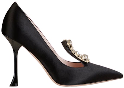 (W) Roger Vivier 方扣高跟鞋 '黑色丝缎' RVW53830030912B999 Order (W) Roger Vivier 方扣高跟鞋 '黑色丝缎' RVW53830030912B999