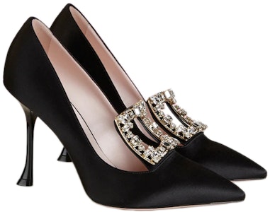 (W) Roger Vivier 方扣高跟鞋 '黑色丝缎' RVW53830030912B999 Lookbook (W) Roger Vivier 方扣高跟鞋 '黑色丝缎' RVW53830030912B999