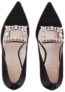 (W) Roger Vivier 方扣高跟鞋 '黑色丝缎' RVW53830030912B999 Shop (W) Roger Vivier 方扣高跟鞋 '黑色丝缎' RVW53830030912B999