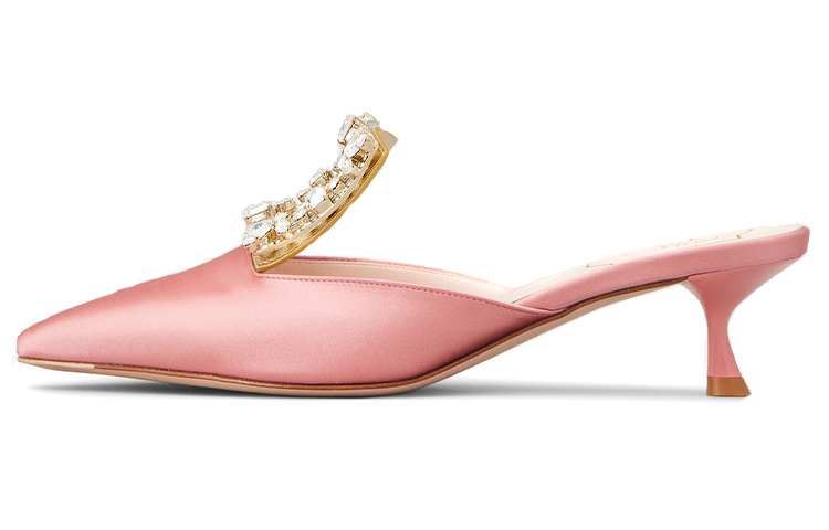 (W) Roger Vivier Broche Vivier High Heels 'Versailles Pink Satin'