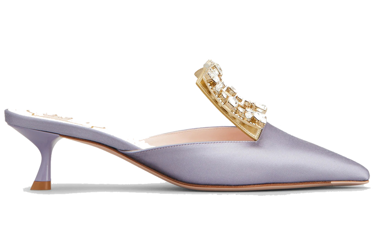(W) Roger Vivier Broche Vivier High Heels 'Versailles Purple Satin Elegance' 圖 2