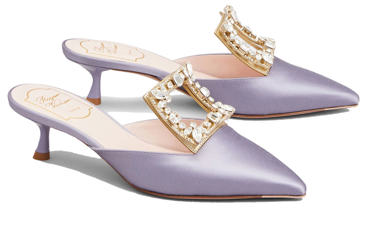 (W) Roger Vivier Broche Vivier High Heels 'Versailles Purple Satin Elegance' 圖 3