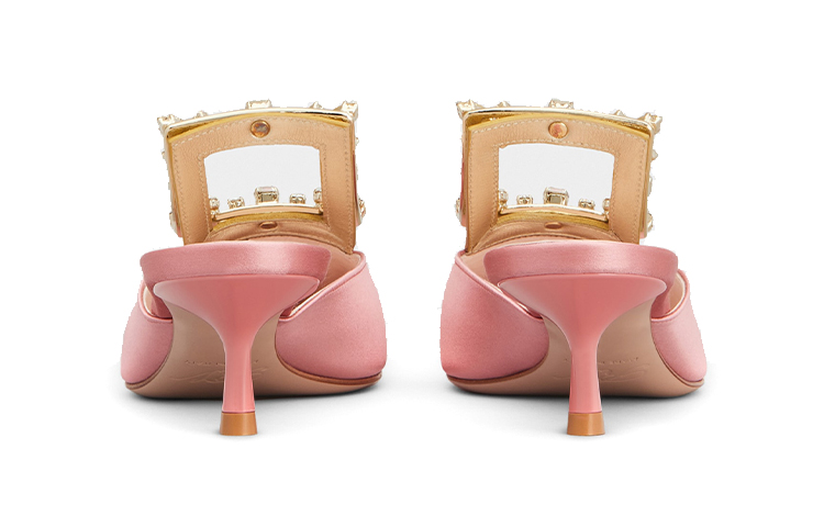 (W) Roger Vivier Broche Vivier High Heels 'Versailles Pink Satin' 圖 4