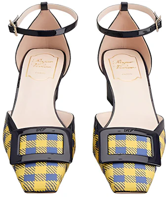 (W) Roger Vivier Tacón Medio con Hebilla de Charol 'Amarillo Azul' RVW006333103JC1J58 Lookbook (W) Roger Vivier Tacón Medio con Hebilla de Charol 'Amarillo Azul' RVW006333103JC1J58