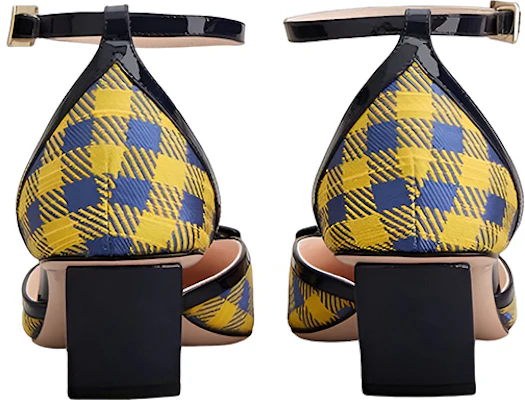 (W) Roger Vivier Tacón Medio con Hebilla de Charol 'Amarillo Azul' RVW006333103JC1J58 Shop (W) Roger Vivier Tacón Medio con Hebilla de Charol 'Amarillo Azul' RVW006333103JC1J58