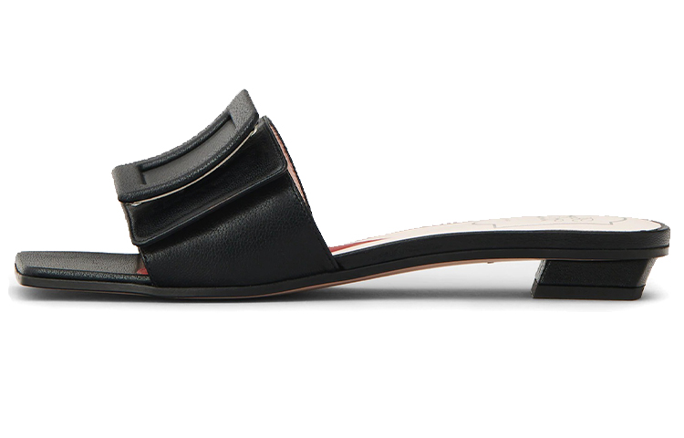 (Women) Roger Vivier Buckle Patent Fashion Slide 'Black' RVW62931090TRPB999