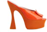 Order (W) Roger Vivier Mules à Plateforme en Cuir Verni Boucle ''Orange'' RVW66232900D1PG827