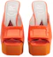 Lookbook (W) Roger Vivier Mules à Plateforme en Cuir Verni Boucle ''Orange'' RVW66232900D1PG827