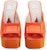 (W) Roger Vivier Kasut Mule Kulit Lakuer Bertapak Tinggi 'Jingga' RVW66232900D1PG827