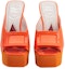 Lookbook (W) Roger Vivier Kasut Mule Kulit Lakuer Bertapak Tinggi 'Jingga' RVW66232900D1PG827
