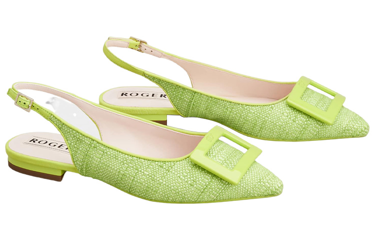 (W) Roger Vivier Buckle Pointed Flats 'Green' 圖 2