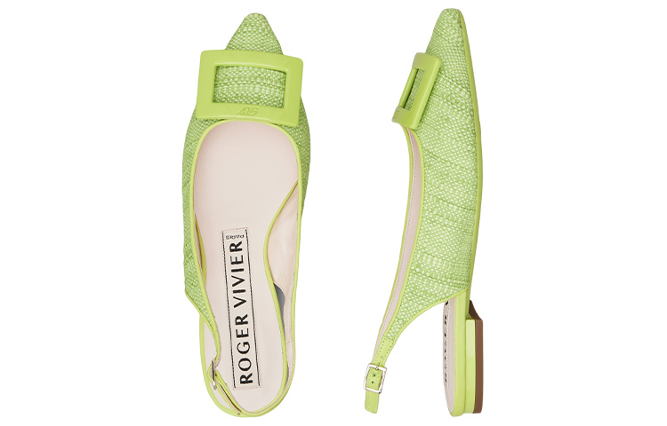 (W) Roger Vivier Buckle Pointed Flats 'Green' 圖 4