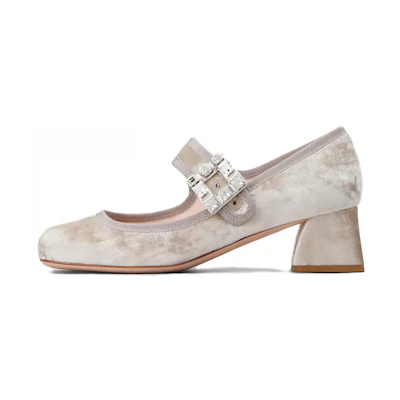 (W) Roger Vivier Buckle Pumps 'Grey Suede'