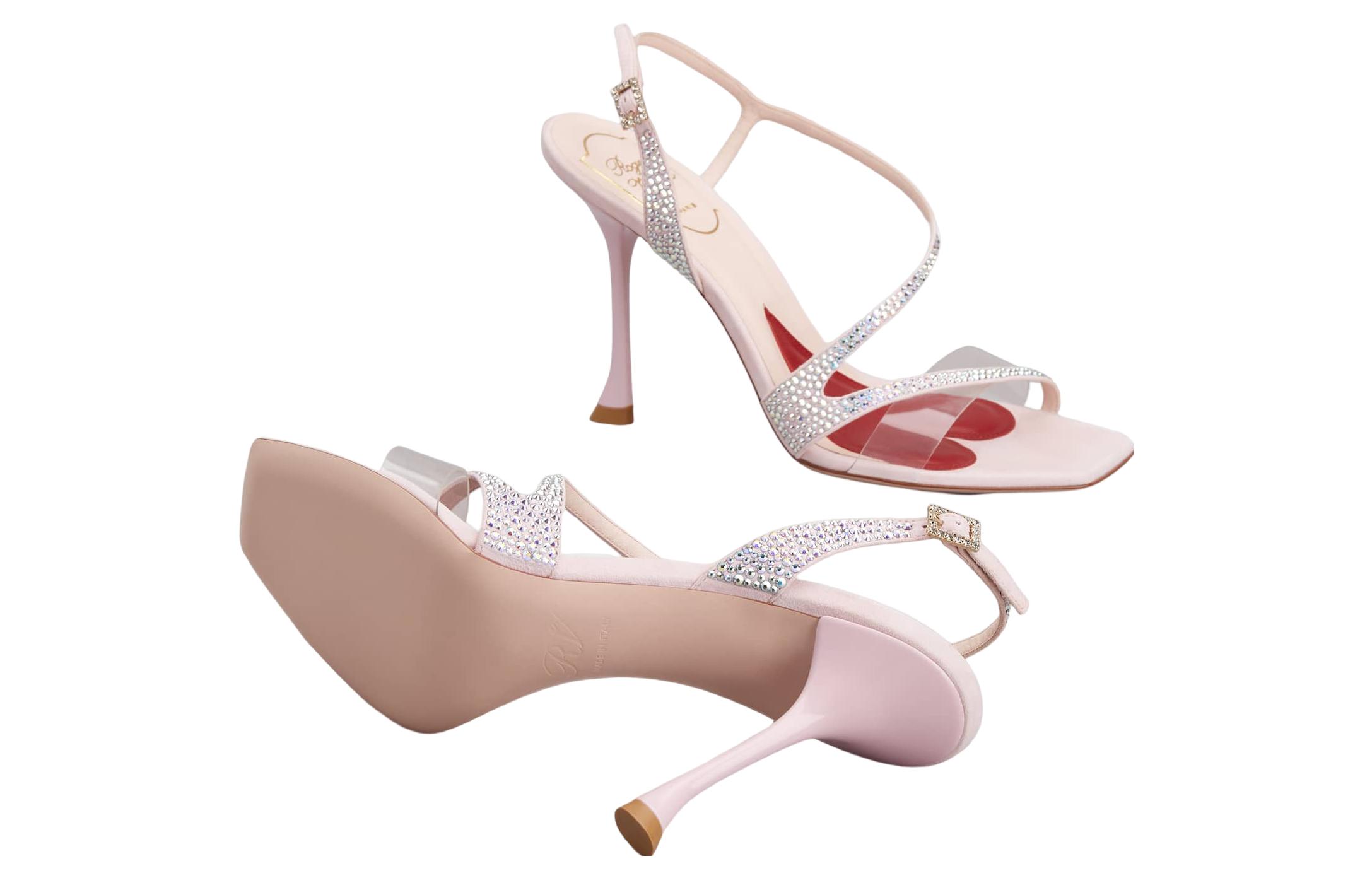 Shop (W) Roger Vivier 粉色时尚扣带高跟凉鞋 RVW62235490S6L1U14