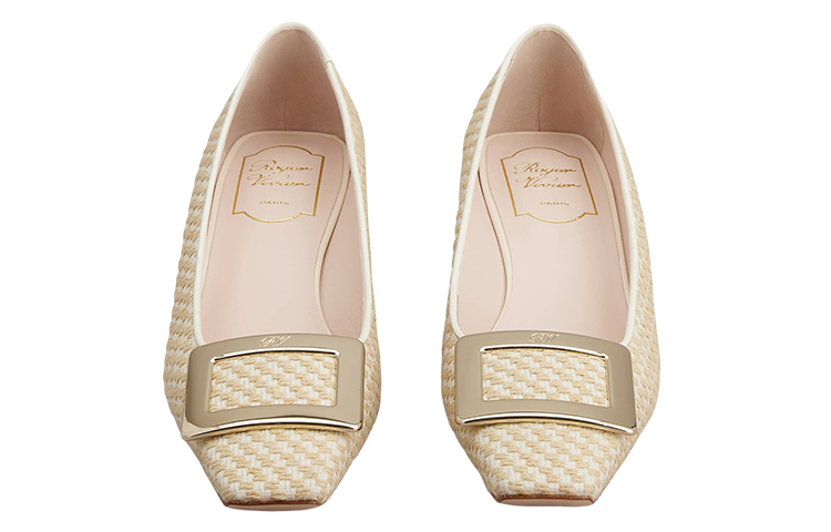 Lookbook (W) Roger Vivier Canvas ''Metalen Gesp Beige Middelhak'' RVW00626770NN61J04