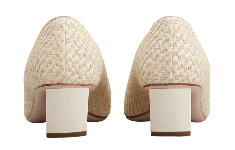 Shop (W) Roger Vivier Lona 'Hebilla Metálica Beige Tacón Medio' RVW00626770NN61J04