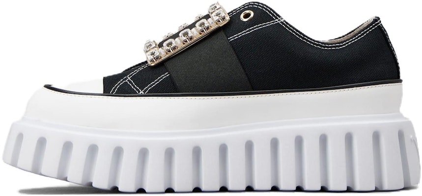(W) Roger Vivier Platform Sneakers 3.5cm 'Hitam dan Putih' Kanvas RVW64635870Q4U0002 Buy (W) Roger Vivier Platform Sneakers 3.5cm 'Hitam dan Putih' Kanvas RVW64635870Q4U0002