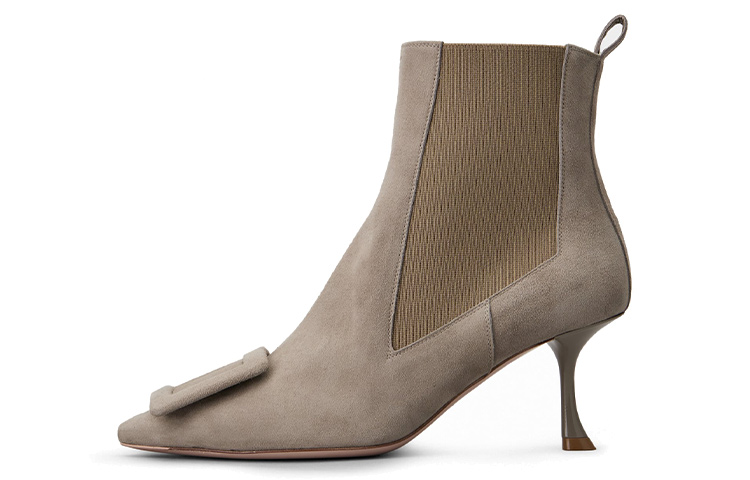 (W) Roger Vivier Chelsea Boot 'Suede Grey Buckle'