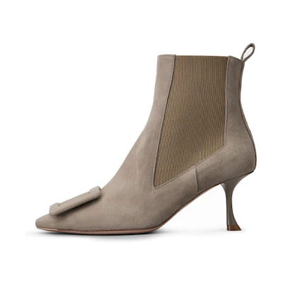 (W) Roger Vivier Chelsea Boot 'Suede Grey Buckle'