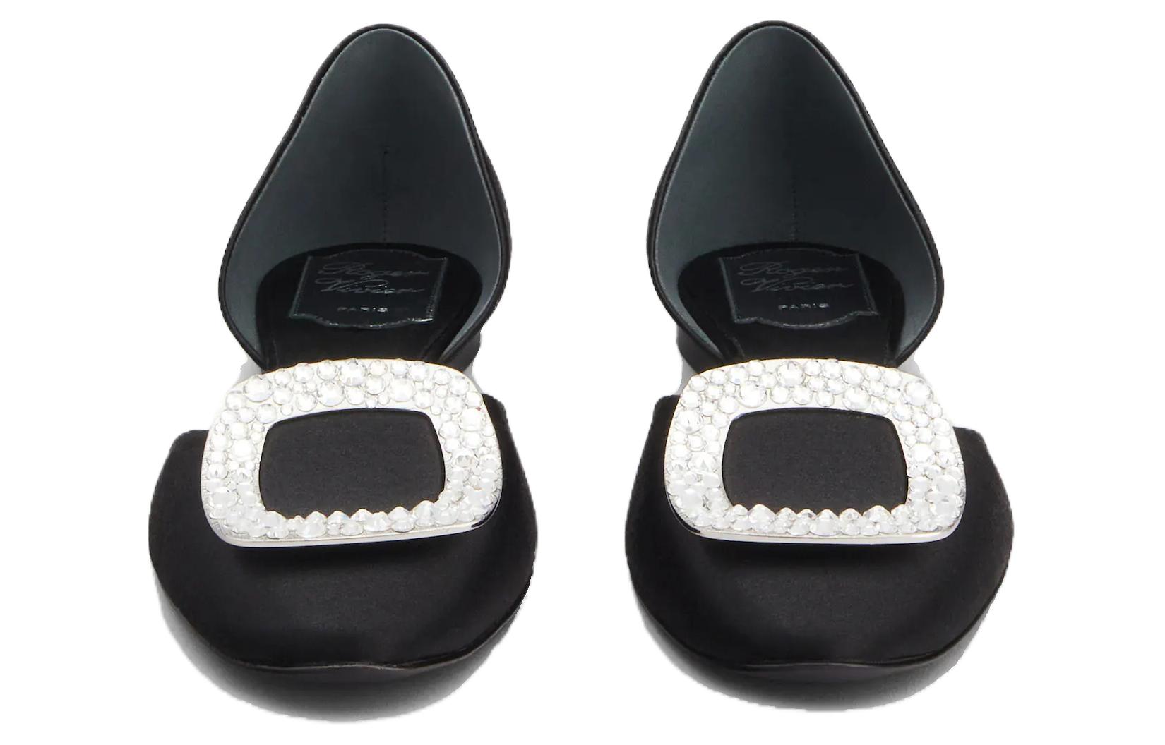 Lookbook (W) Roger Vivier Chips 'Sepatu Ballet Satin Hitam Kristal' RVW08807290RS0B999