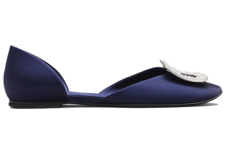 (W) Roger Vivier Chips 'Blue Crystal Satin Ballet Flats' 圖 2