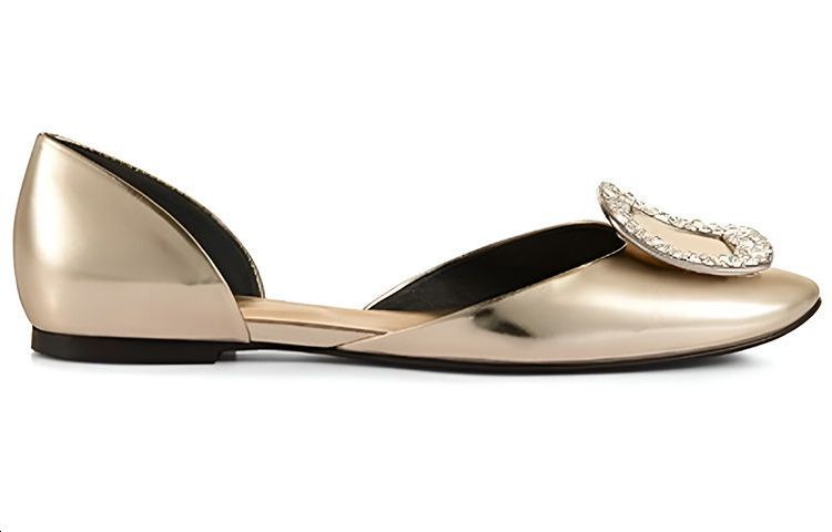 (W) Roger Vivier Chips 'Golden Crystal Satin Ballet Flats' 圖 2
