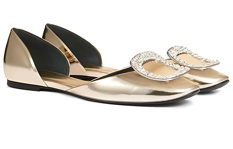 (W) Roger Vivier Chips 'Golden Crystal Satin Ballet Flats' 圖 3