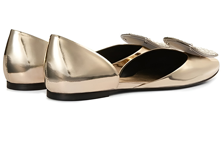 (W) Roger Vivier Chips 'Golden Crystal Satin Ballet Flats' 圖 4