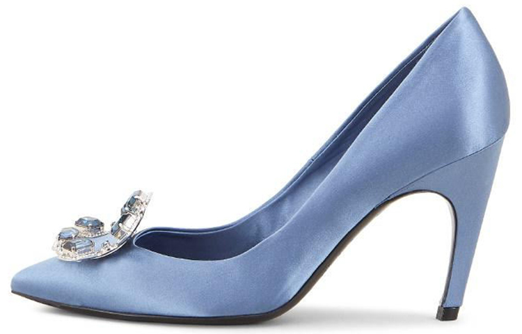 (W) Roger Vivier Choc Real 'Crown Jewels Light Blue Heels'