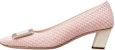 (W) Roger Vivier Cotton Canvas 'Logam Gesper Pink' RVW00626770NN61I02