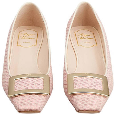 (Women) Roger Vivier Cotton Canvas 'Metal Buckle Pink' RVW00626770NN61I02 Lookbook (Women) Roger Vivier Cotton Canvas 'Metal Buckle Pink' RVW00626770NN61I02
